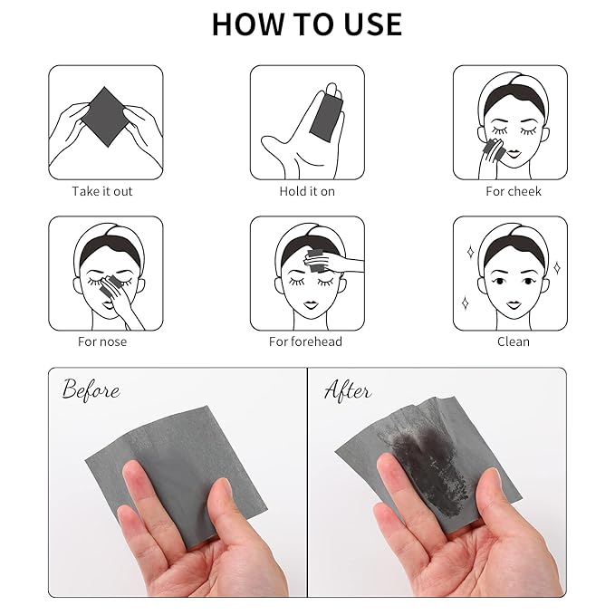 Oil Blotting Sheets for Face, DUcare 100 Counts Green Tea Blotting Paper For Oily Skin, Oil Absorbing Sheets For Face