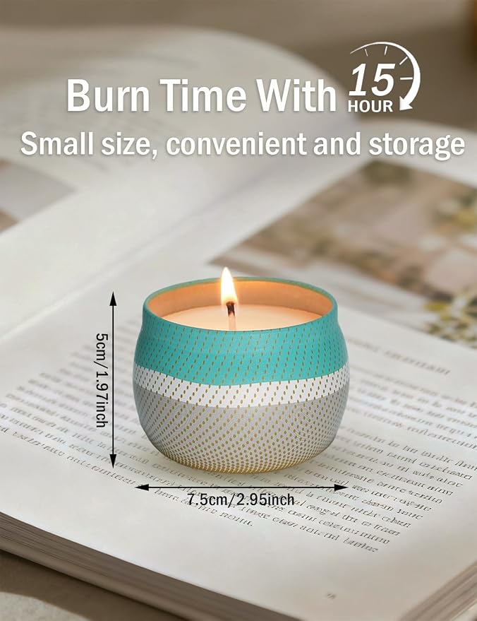 Candle Set 4 Pack Candles- Scented Candles Gift Set for Home, Long-Lasting Ambiance for Living Room & Bedroom, Small Candles Aromatherapy Gifts for Women