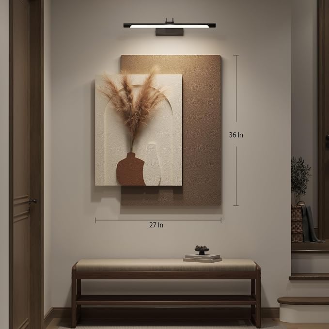 Cuspin Boho 3D Textured Neutral Wall Art, Abstract Beige Brown Artwork for Walls with Pampas, Modern Minimalist Wall Decor for Living Room Bedroom Dining Room Hallway Entryway