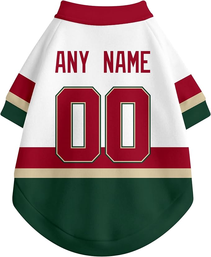 Minnesota Dog Clothes Personalized Pet T Shirt for Dogs Gift | Custom Name Number Jersey Style Pet Shirt for Dog