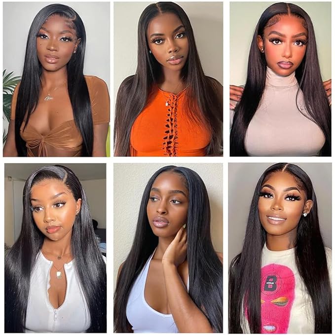 5x5 HD Transparent Lace Closure - Straight Human Hair Brazilian 18inch Virgin Straight - 100% Real Human Hair Free Part Pre Plucked Natural Black Glueless
