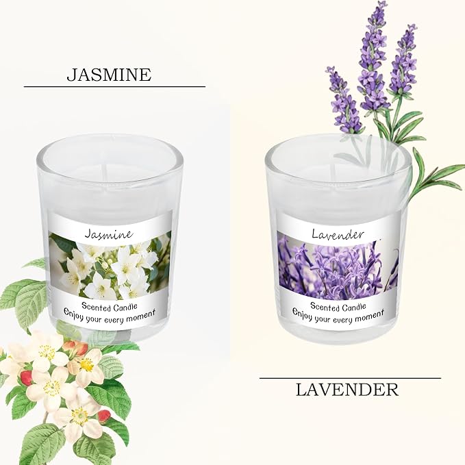 Scented Candles Gifts Set for Women and Men, Soy Wax Aromatherapy Candles 6 Pack Jar Candle for Birthday, Thanksgiving, Valentine, Anniversary, Christmas Gifts