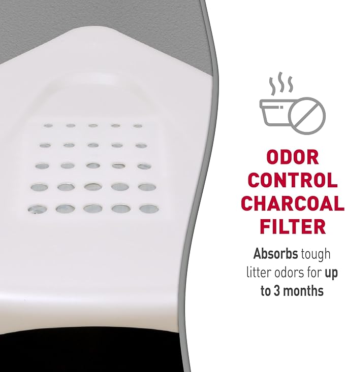 Nature's Miracle Advanced Hooded Corner Cat Litter Box with Charcoal Filter