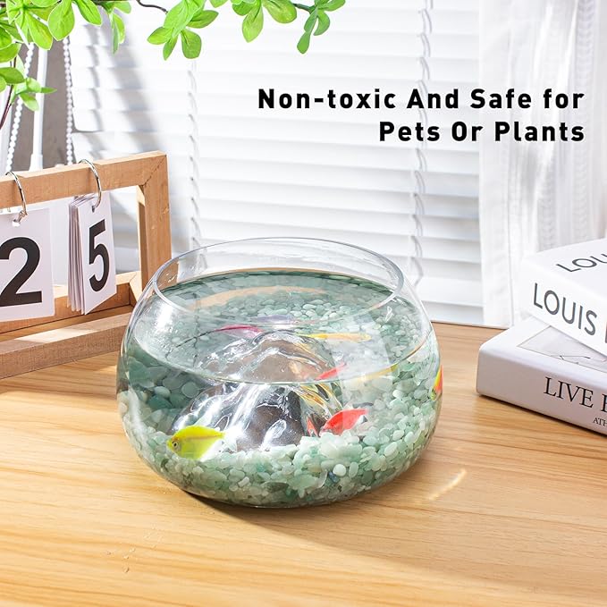 0.5 Lb/230g Green Aventurine Crystal Chips Bulk Crushed Stones, Natural Gemstones Jade Pebbles Marbles Tumbled Healing Crushed Quartz for Vase Fillers, Aquarium Gravel Rocks and Home Decoration