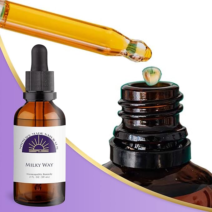 Milky Way from Midwife Made Naturals-All Natural Homeopathic Remedy Drops for Breastfeeding. Non-Toxic, Non-GMO,2 FL.OZ. Gotas Homeopaticas Para Amamantar