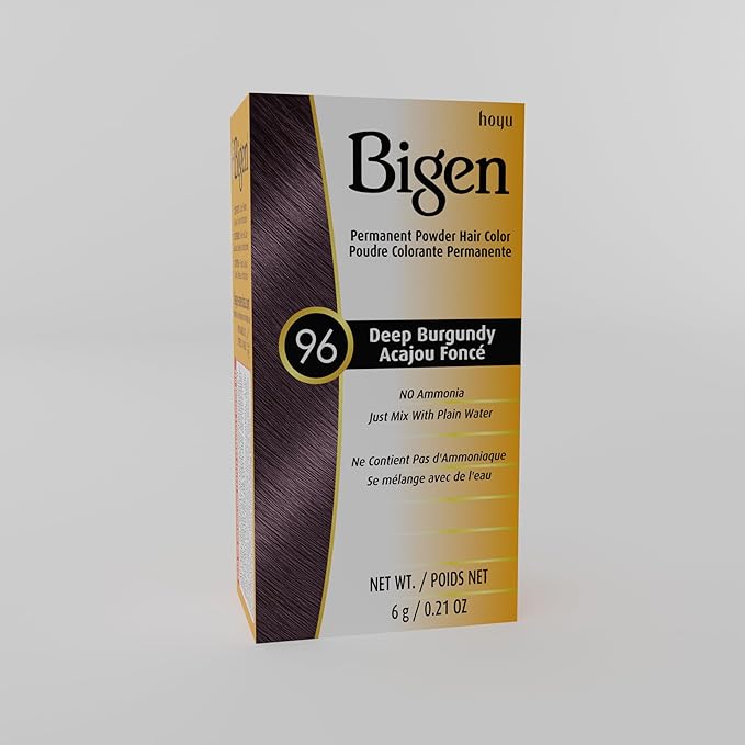 #96 Deep Burgundy Bigen Permanent Powder - 12 Pack
