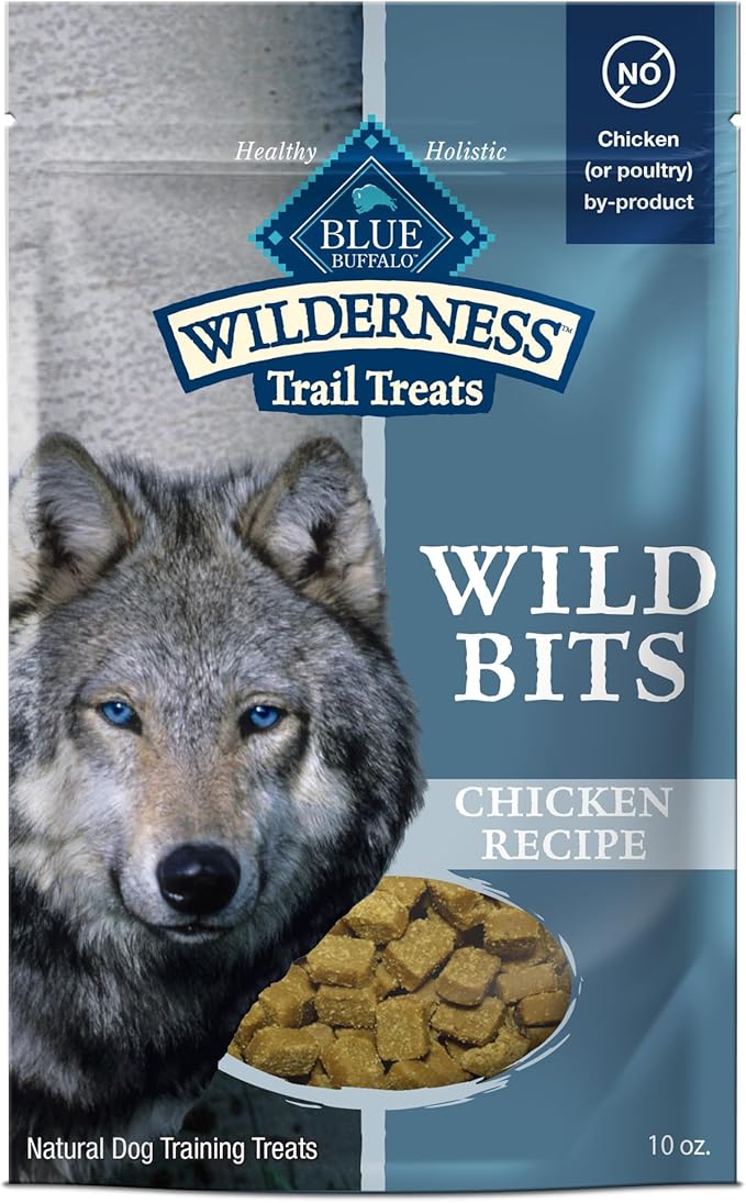 Blue Buffalo Wilderness Wild Bits Chicken Soft & Chewy Dog Treats, 10 oz | Real Chicken #1 Ingredient, High Protein & Grain-Free, Bite-Sized Training Treats Made with Natural Ingredients
