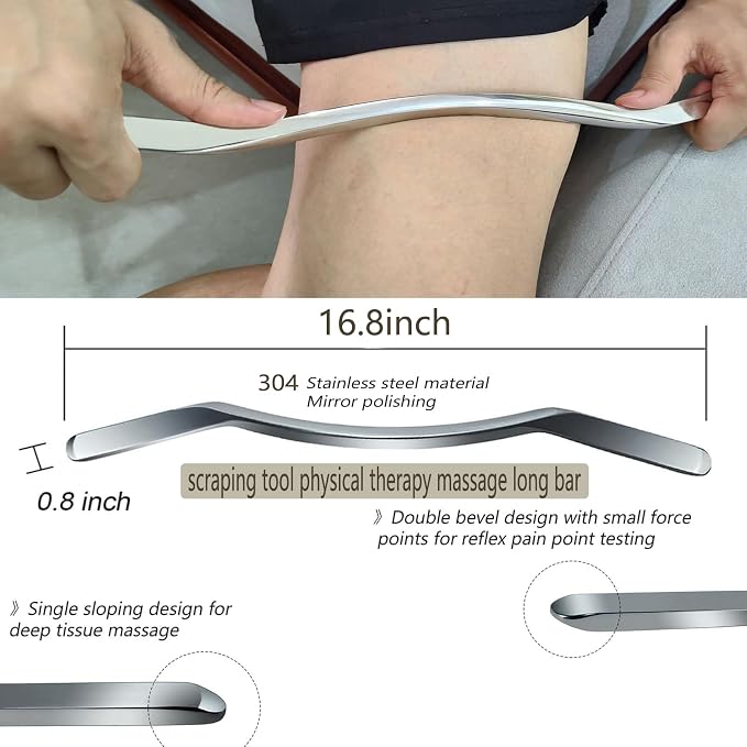 7 in 1 Stainless Steel Muscle Scraper Tool Set,IASTM Tool KIT, Fascial Release, Scar Tissue Massage, Physical Therapy Scraping Tools