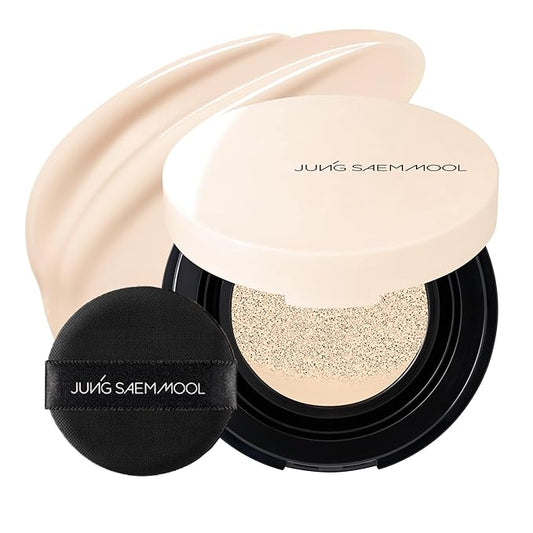 JUNG SAEM MOOL [ Mini ] Essential Skin Nuder Cushion Mini 13N Fair 0.17 Fl Oz, Natural Radiant Finish Cushion Foundation with Buildable Coverage, Lightweight Texture, Korean Foundation Makeup
