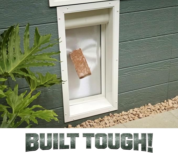 Power Pet Roll Up Smart Patio Pet Door by High Tech Pet, Proven Pet Operated Technology, Manual or App Control, 24/7 Timers, Safe, Secure, Airtight and Weatherproof (Patio Regular - 75-80¼, Medium)