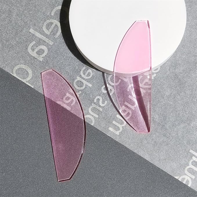 Libeauty 1mm Ultra Thin Flat Lash Lift Shields, Korean Lash Lift Pads for Step 1 Softening Only, Self Adhesive Glueless Silicone Lash Rods with Storage Case, Professional & DIY Supplies, Pink