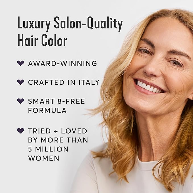 Madison Reed Radiant Hair Color Kit - 8.5NNA Dark Neutral Blonde (Lusia Blonde), 100% Gray Hair Coverage Permanent Hair Dye for Resistant Grays | PPD-Free & Ammonia-Free, 1 Pack