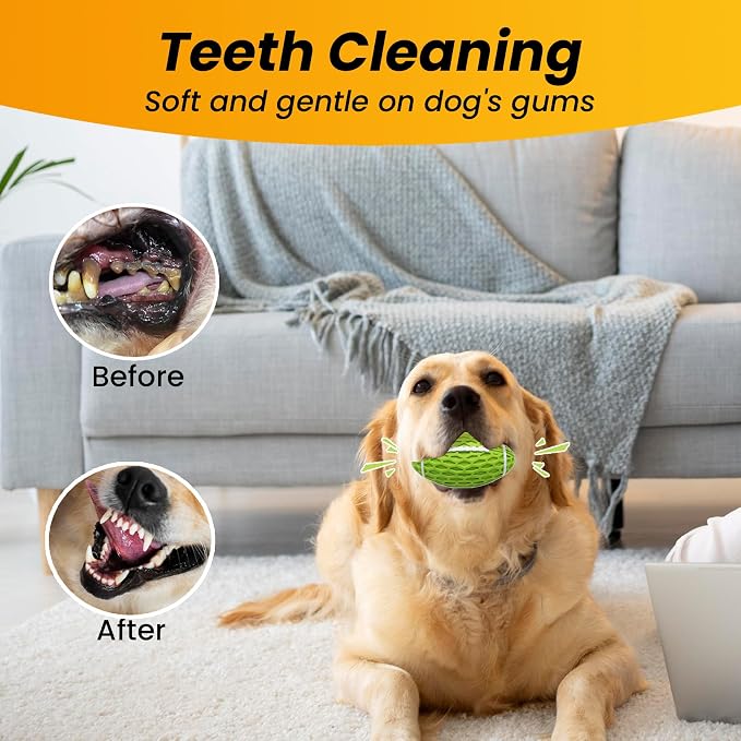Dog Toy, Interactive Squeaky Dog Ball Toy for Aggressive Chewer