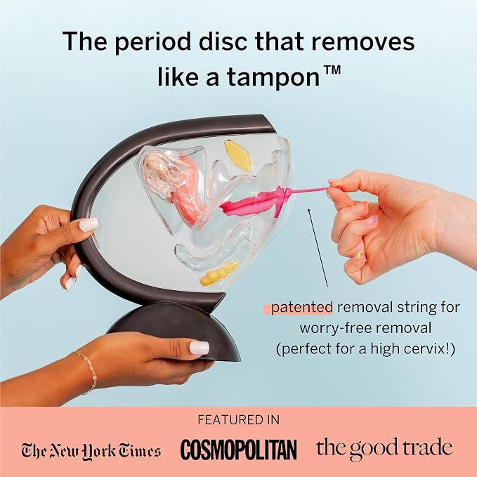 Pixie Menstrual Disc for Feminine Care - Ranked 1 for Best Tampon Alternative Period Disc - 100% Medical-Grade Silicone - Removes Like a Tampon - Wear 12 Hours - Capacity of 3 Tampons (Small)