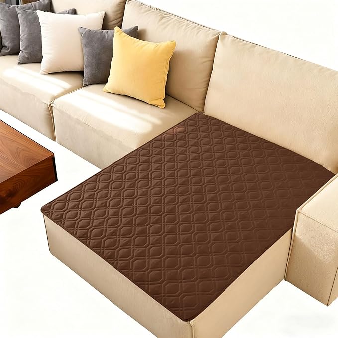 Waterproof Dog Bed Blanket - Soft Pet Blanket & Sofa Cover for Dogs | Reversible Washable Furniture Protector, Couch Covers for Pets (40x50 Inch, Brown/Beige)