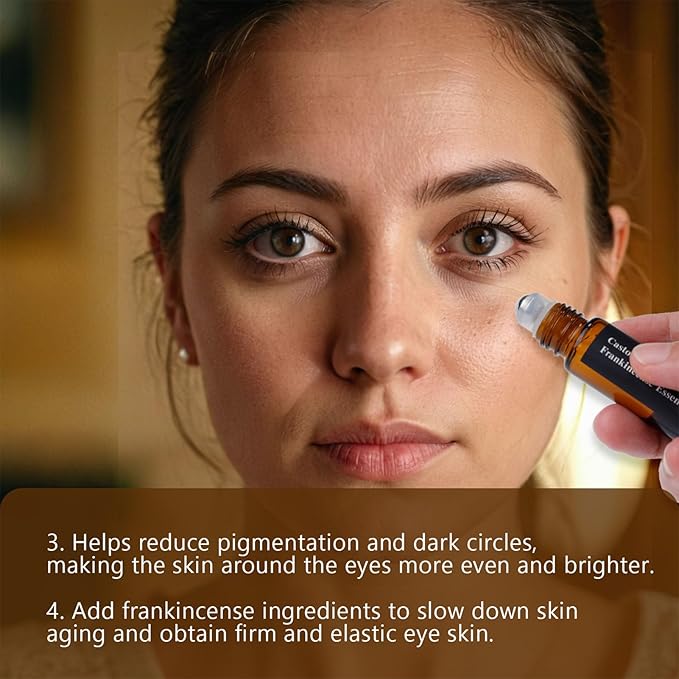 Castor Oil and Frankincense Eye Roller, Castor Oil Under Eye Roller, Castor Oil Frankincense Rollerball, Moisturizing, Anti-Wrinkle and Fine Line (2)