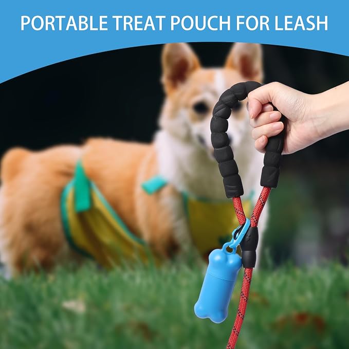Portable Dog Training Treat Pouch Airtight, (Purple) | Functional Treat Holder Small Dog Treat Bag for Training and Walks, Bone-Shaped Treat Container