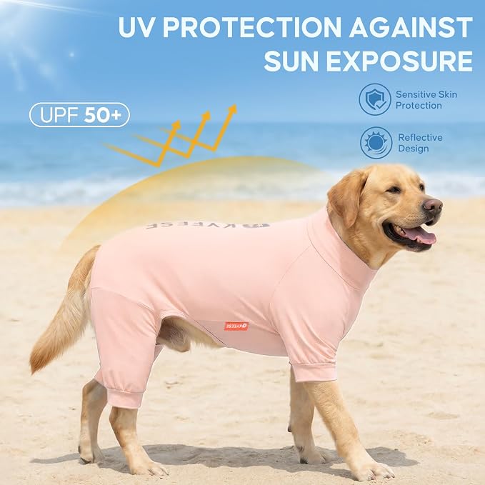 KYEESE UPF50+ Dog Sun Shirt for Medium Dog Cooling Onesie for UV Protection | Cooling Breathable Fabric, Reflective Design, Shedding Control, Skin-Friendly for Sensitive Dogs, Easy On/Off, Quick Dry