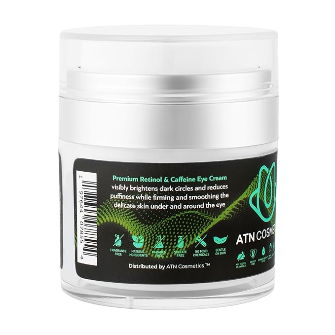 Caffeine Eye Cream, Collagen Eye Cream for all skin types, For Wrinkles & Dark Circles, and Puffiness, Infused with Hyaluronic Acid & Niacinamide, 1.7 OZ / 50 G