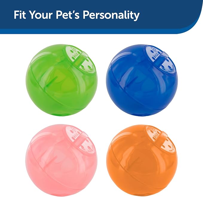 PetSafe Slimcat Feeder Ball - Interactive Game for Your Cat - Fill with Food and Treats - Orange (Pack of 6)