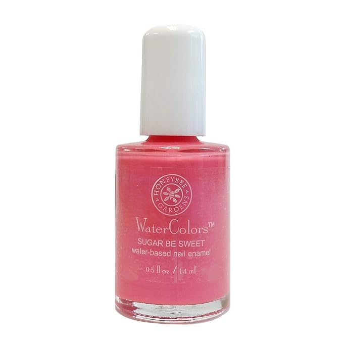Honeybee Gardens Water-Based Nail Enamel, Sugar Be Sweet, Eco-Friendly, Odorless & Vibrant Polish, 0.5 fl oz