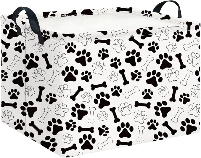 CLOCOR Rectangular Storage Bin, Waterproof Home Organization,Gift Basket(Paw)