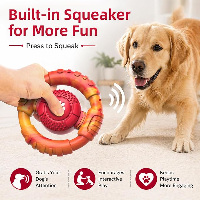 Pamlulu Tough Dog Toys for Aggressive Chewers, Indestructible Dog Toy for Large Dogs, Nylon Chew Toys for Medium Large Breed, Interactive Dog Toys to Keep Them Busy, Dog Birthday
