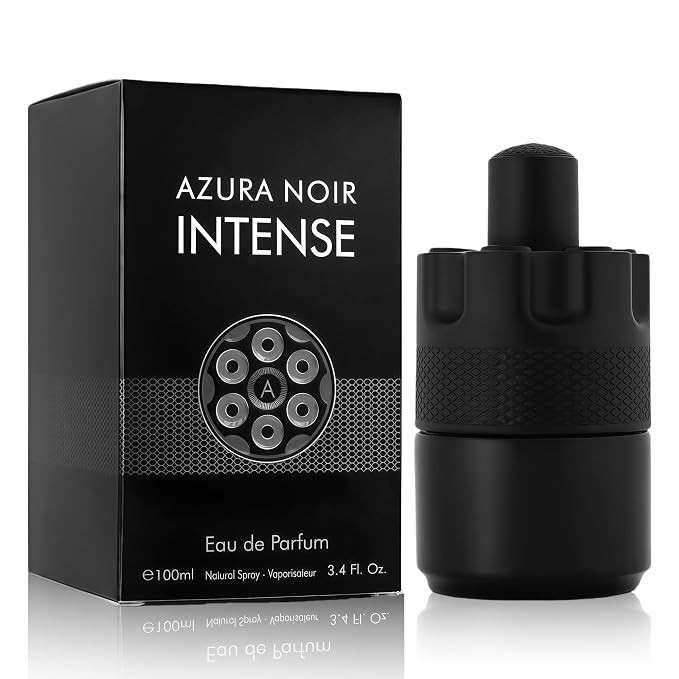 AFLUXE AZURA NOIR-INTENSE Long-Lasting Cologne for Men | Fresh Citrus & Woody Scent | Eau de Toilette 100ml Spray | Day to Night Fragrance