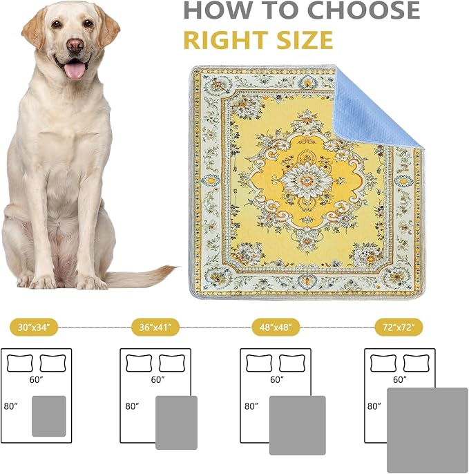 Washable Pee Pads, Super Absorbent Puppy Pads, 2 Pack 36"x36" | Reusable Dog Training Pads, Leakproof With Waterproof Non-Slip Backing For Crates, Floors, Indoor Potty & Furniture