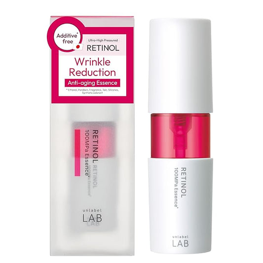 unlabel LAB Retinol Anti-aging Serum, Ultra-High-Pressured Retinol, Facial Essence for Wrinkles & Fine Lines, Fragrance Free, Made in Japan, J-beauty, 50mL