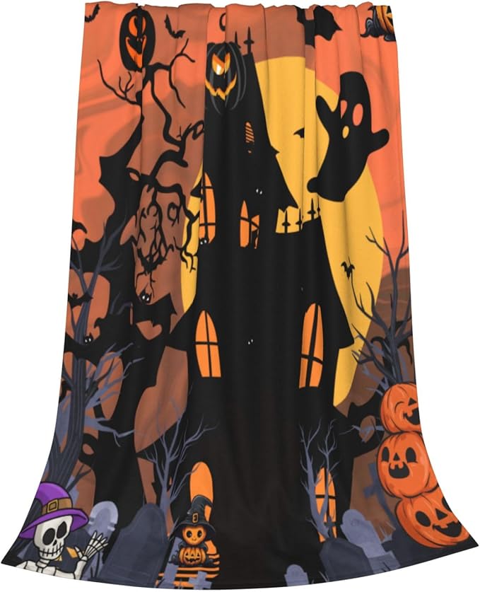 Cute Halloween Blankets for Kids/Adults, Spooky Blanket for Boy/Girls/Toddler, Throw Blanket for Couch 40"x 60"