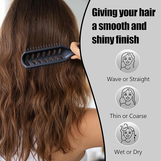 kuwa Curly Hair Brush,Detangling Brush for Black Natural Hair, Dry and Wet Vented Detangler Hair Brush for Women and Men,Reduces Breakage for All Hair Types