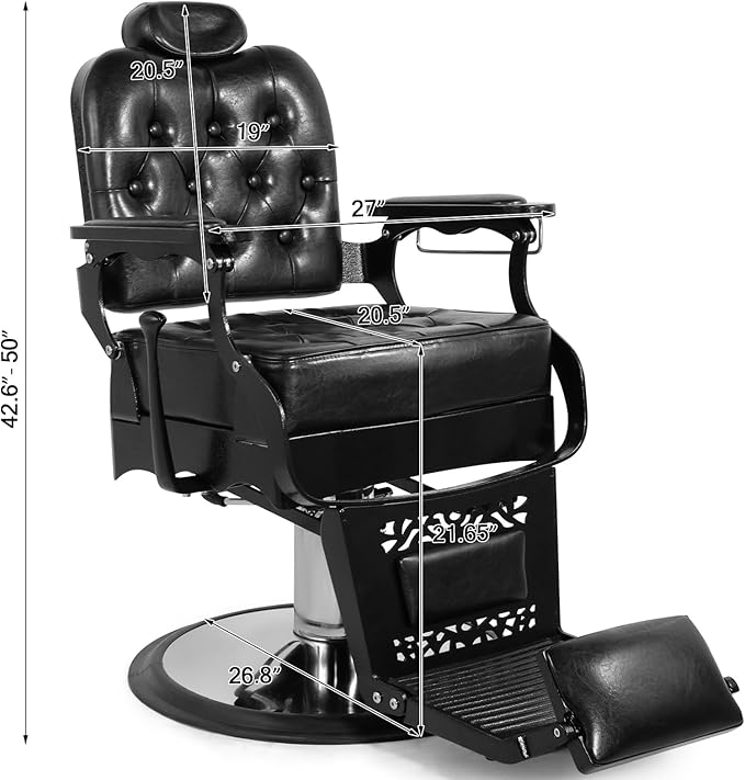 Artist hand Barber Chair Hair Salon Chair Heavy Duty Barber Chair for Barbershop Tattoo Massage Beauty Spa Salon Equipment