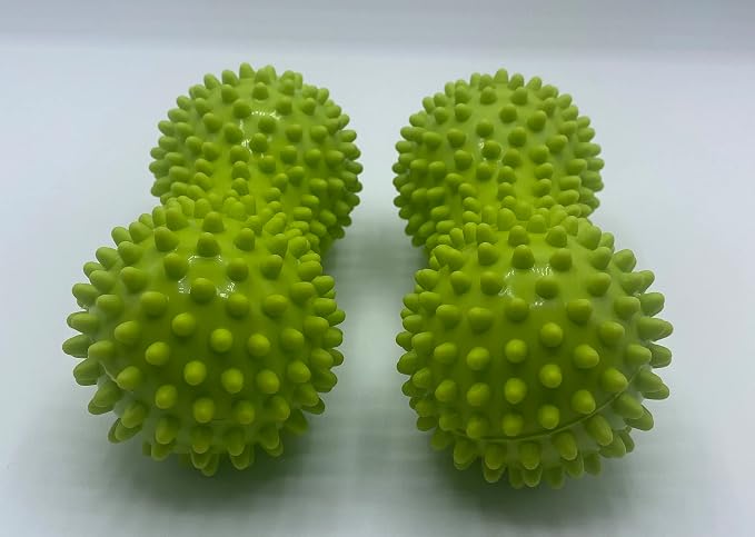Therapist's Choice® Pack of 2 Soft Spiky Massage Peanut Balls, Stress Reflexology, Porcupine Sensory Peanut Ball Set