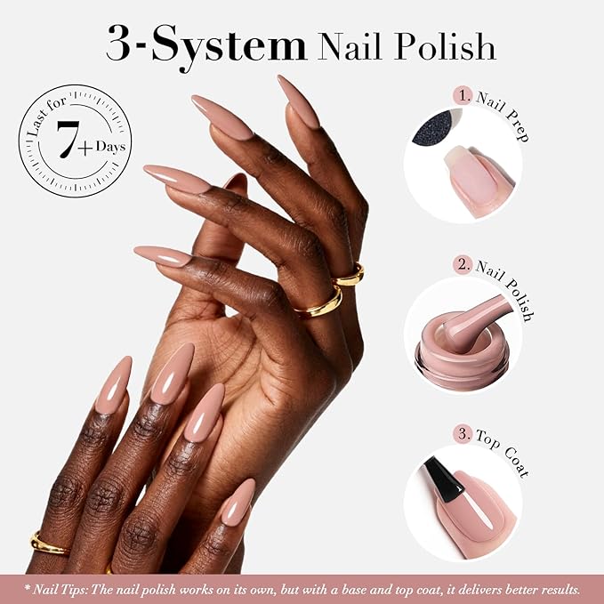 AZUREBEAUTY Nude Pink Nail Polish – Quick Dry, Long-Lasting, Natural Glossy Finish for DIY Manicure & Nail Art, Salon Quality, 10ml for Women