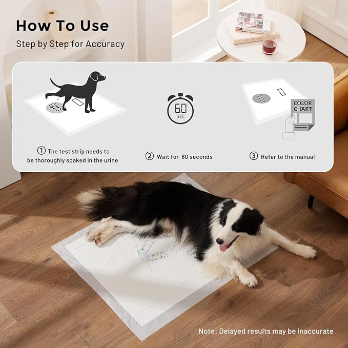 ZOMISIA Health Monitoring Puppy Pee Pad with Color Indicators, 22"x22" 5 Counts - 6-Parameter Urine Test, Disposable Dog Potty Training Pads , Odor-Control, Super Absorbent & Leak-Proof
