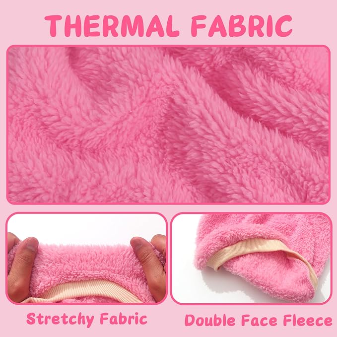 2 Pieces Small Dog Sweater Winter Warm Doggie Sweaters for Small Dogs Like Chihuahua Yorkie Girl Puppy Coat Thick Fleece Pet Clothes Clothing (Large)