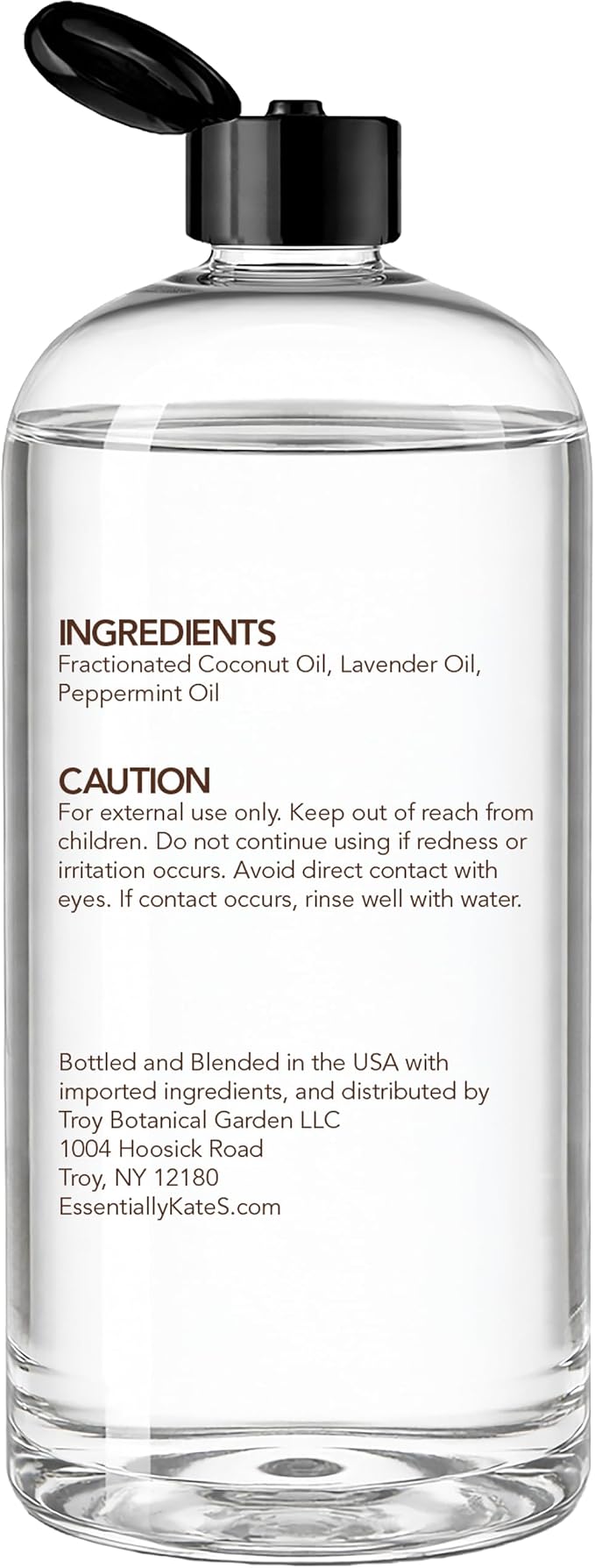 Aromatherapy Massage Oil – Lavender & Peppermint – Lightweight, Non-Greasy Body Oil with Fractionated Coconut Oil – Calming & Refreshing – 8 fl oz