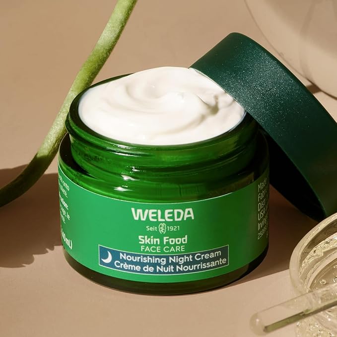 Weleda Skin Food Face Care Nourishing Night Cream,1.3 Fluid Ounce,Plant Rich Moisturizer with Sacha Inchi Oil,Cica and Squalane,(Pack of 2)