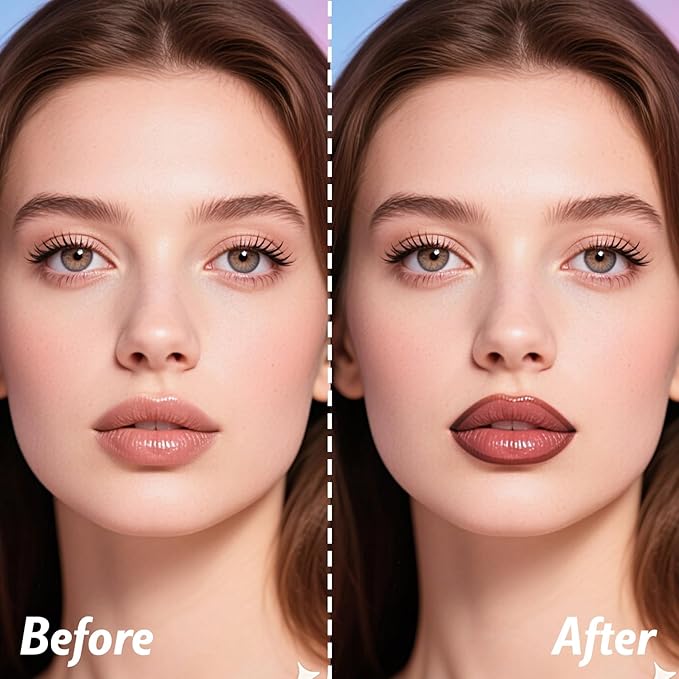 KIMUSE Lip Stain Peel Off & Lip Oli Set, Long Lasting Lip Liner Stain, Waterproof, Transfer-Proof, Hydrating Shine Lip Oil with Vitamin E & Jojoba Oil