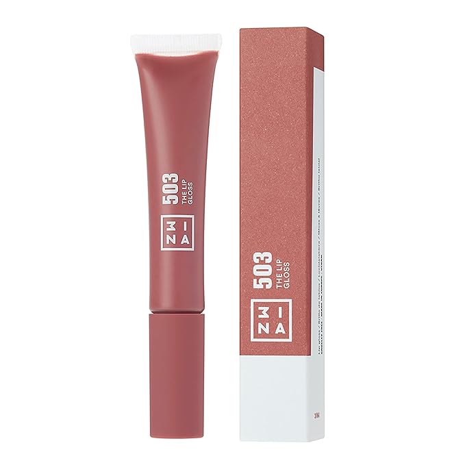 3ina MAKEUP - Vegan - Cruelty Free - The Lip Gloss 503 - Nude Lip Gloss - Mirror-effect - Glossy Look - Creamy Texture - Highly Pigmented - Lip Gloss with wand