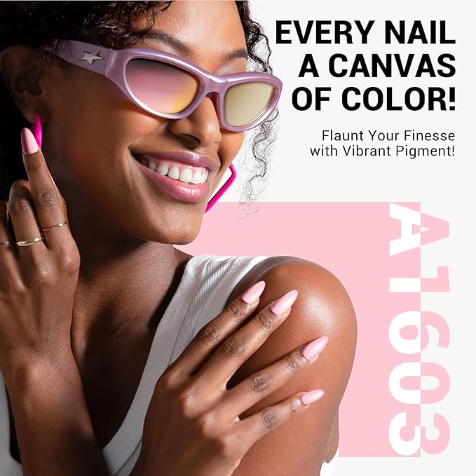 MelodySusie Thick Creamy Pink Gel Nail Polish,0.5fl oz Soak Off UV LED Spring Summer Baby Pink Gel Polish Gift for Women Nail Art Manicure Salon DIY Nail Design Decoration at Home-A1603
