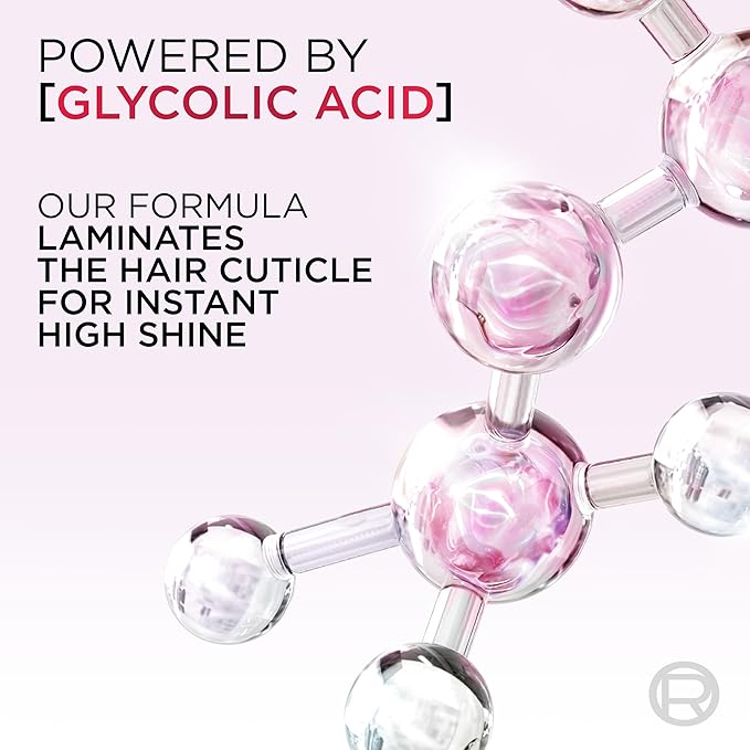 L'Oreal Paris Elvive Glycolic + Gloss Shine Boosting Shampoo and Conditioner Set, Cleanses and Smooths Dull, Porous Hair Into High-Shine, Glossy Hair, 1 Kit