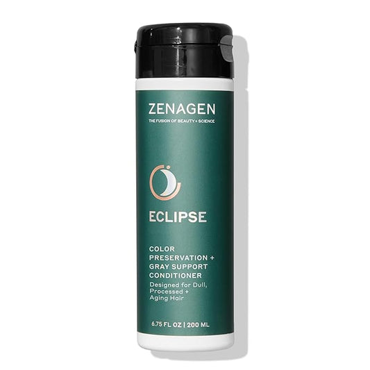 ZENAGEN Eclipse Color Preservation + Gray Support Conditioner | Enhances Hair Color Vibrancy, Reduces Gray Appearance, Nourishes & Strengthens Aging Hair, Plant-Based, Color-Safe, 6.75 oz