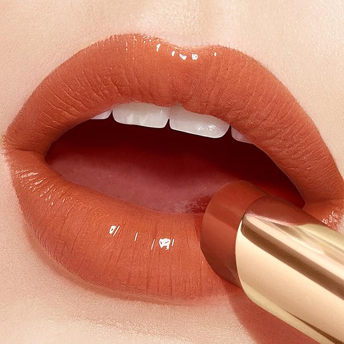 CARSLAN Flood Kissed Lipstick, Hydrating Lip Color Makeup, Natural Lip Gloss Finish with Hyaluronic Acid Formula, Shiny, Smooth, W02