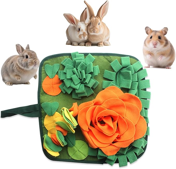 Rabbit Foraging Mat Bunny Snuffle Mat for Small Animal Puzzle Toy