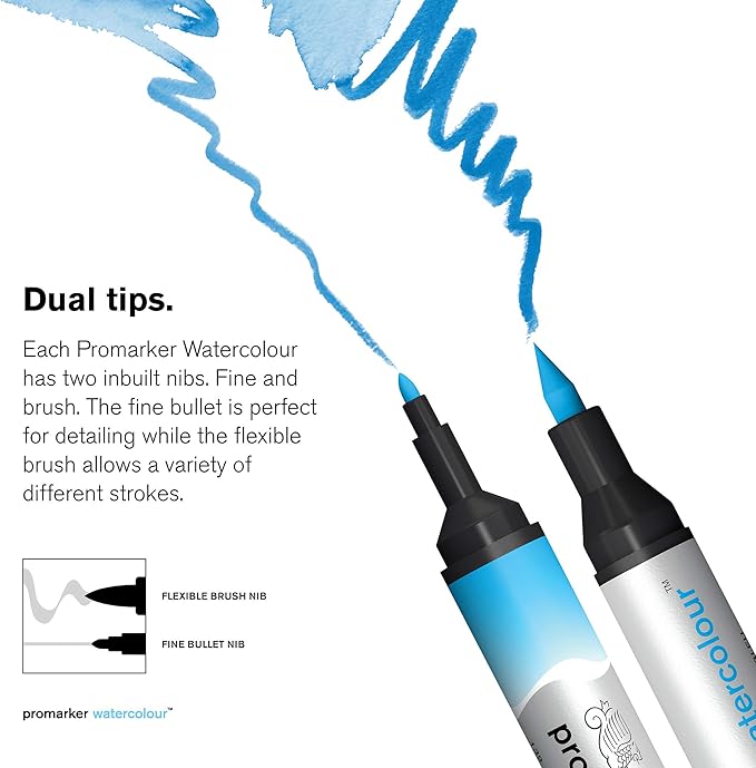 Winsor & Newton ProMarker Watercolor Marker, Ivory Black