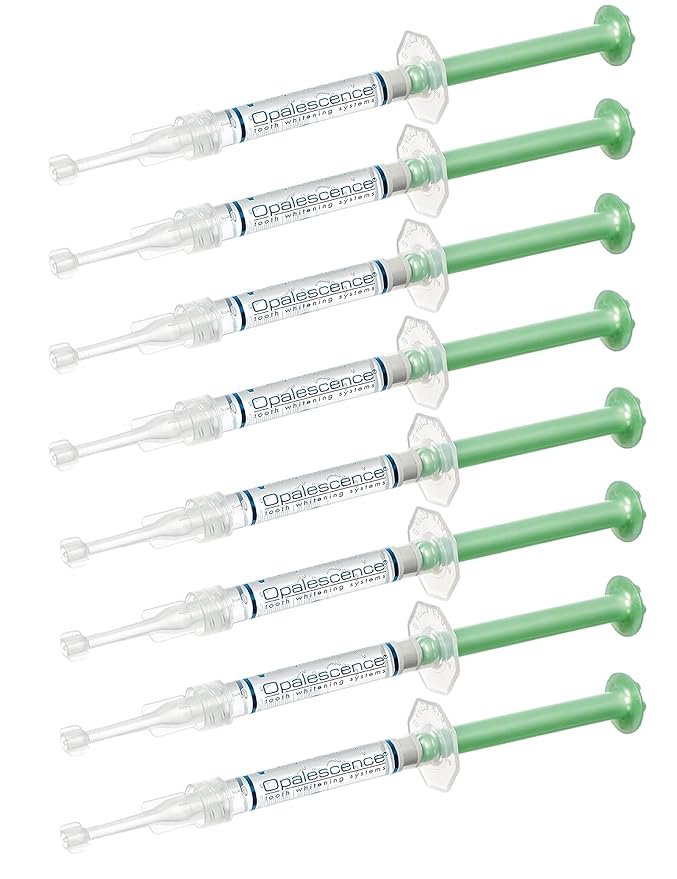 Opalescence 10% Teeth Whitening Kit - Gel Syringes Refills - Low Sensitivy (8 Units) - Fluoride, Carbamide Peroxide - Made in The USA by Ultradent 5211-4