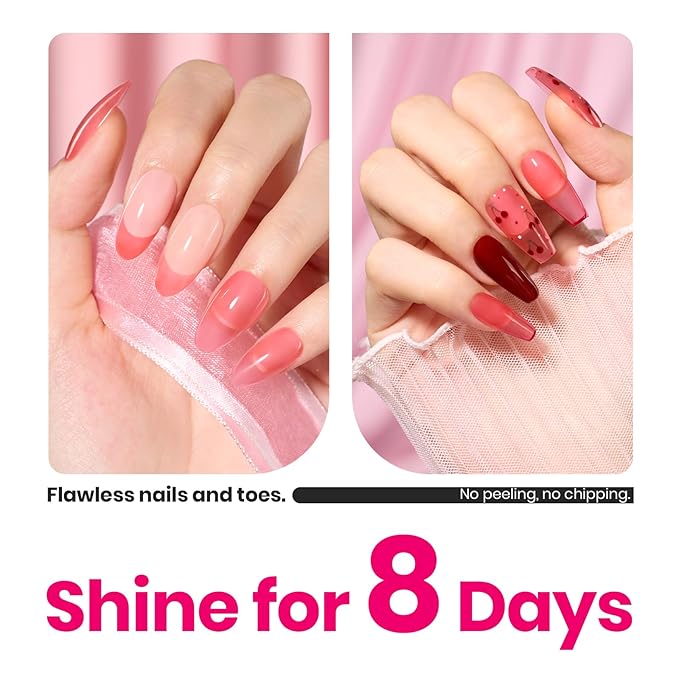 Beetles Nail Polish - Fast Drying Red Finger Nail Polish (15ml) No UV Lamp Needed Nail Lacquer Manicure Diy Nail Art Home Salon Spring Gift For Women