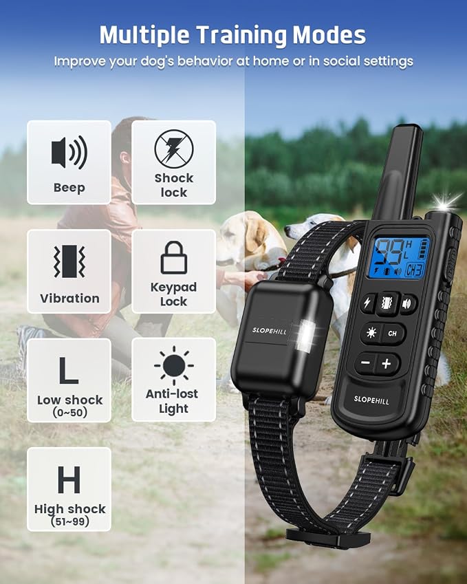 SLOPEHILL 4200Ft Remote Electric Dog Training Collar with Remote,Black